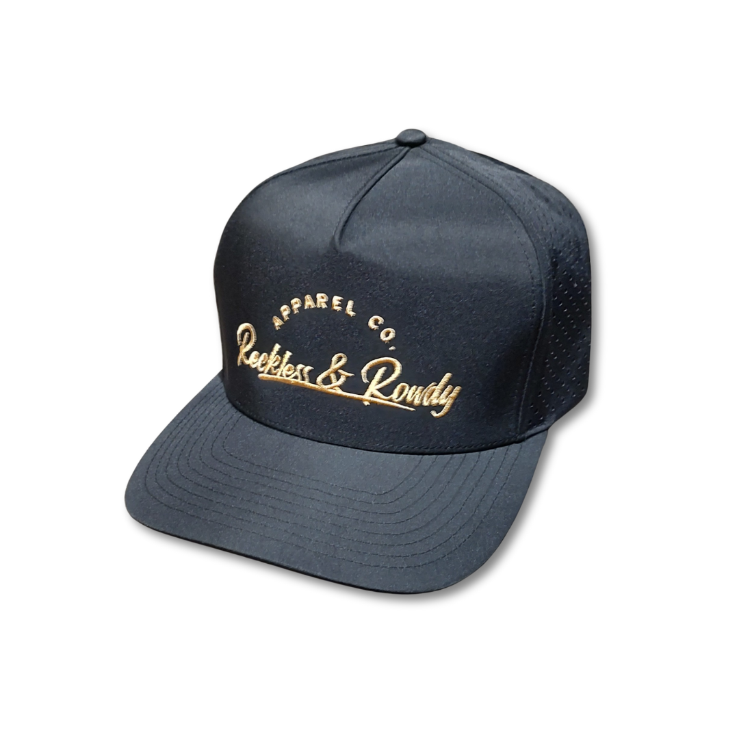 BlackHawk SnapBack Signature Logo- Black w/ Gold