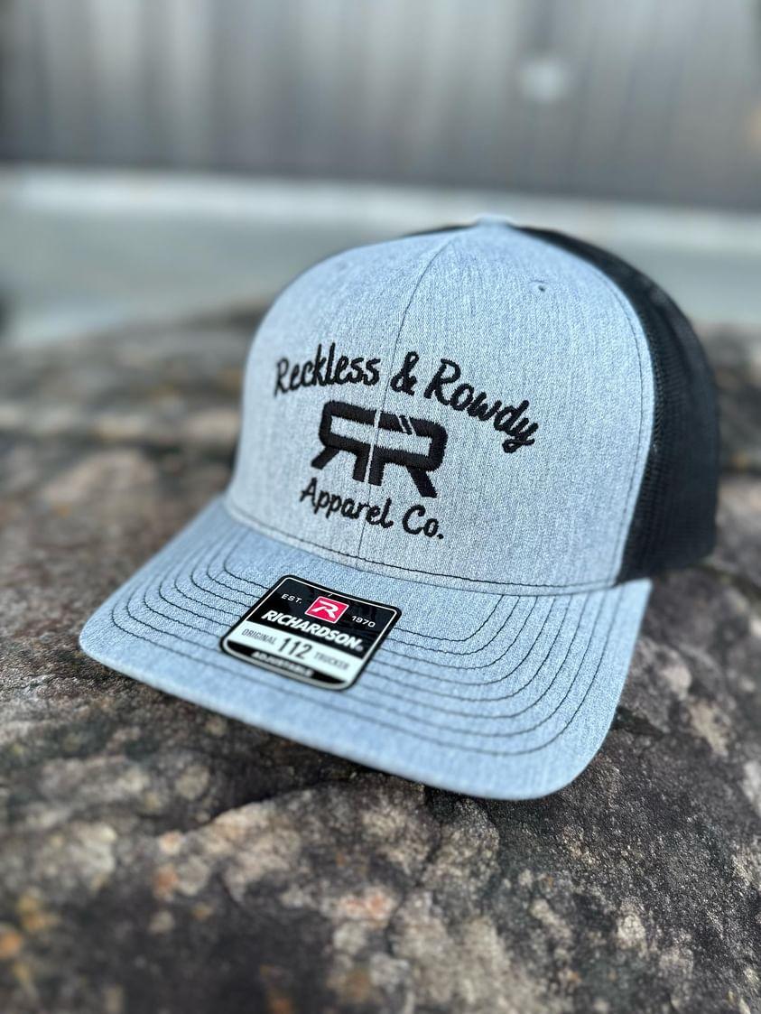 Richardson 112 Trucker Hat Apparel Co. Logo - Heather Grey/black