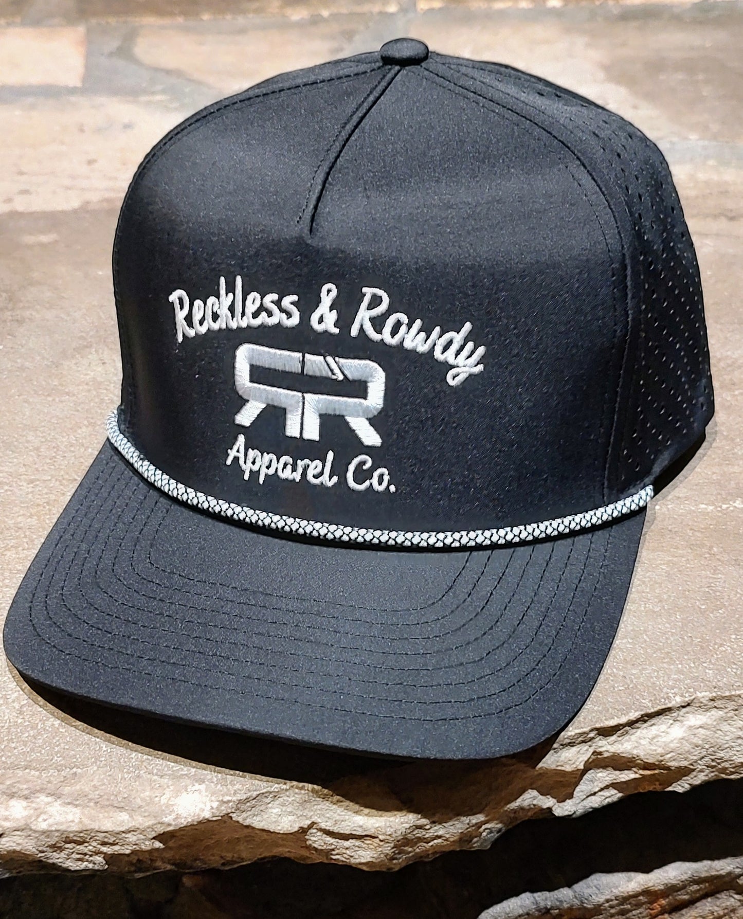 BlackHawk SnapBack Rope Apparel Co. Logo- Black