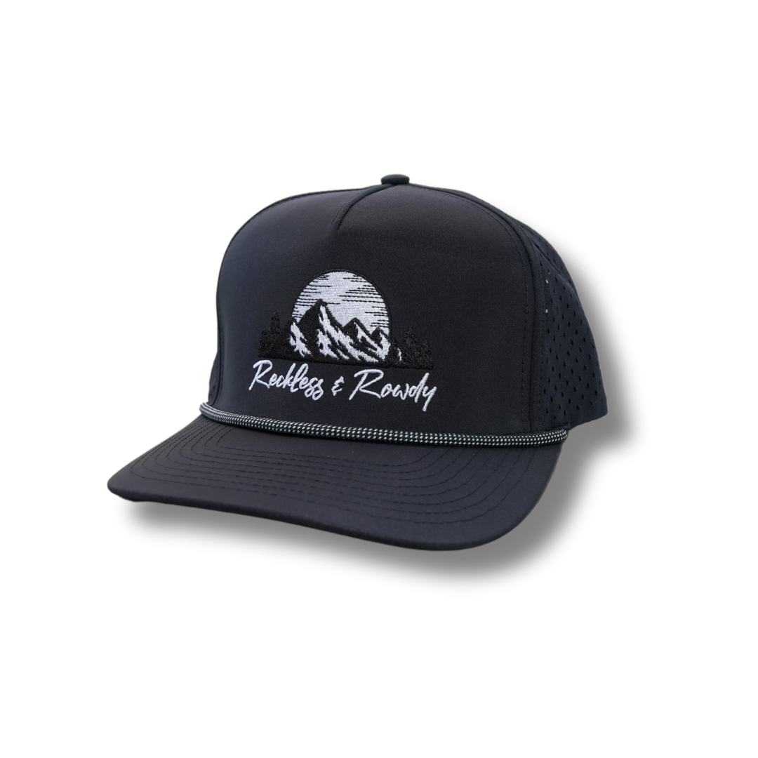 BlackHawk SnapBack Rope Mountain Logo- Black