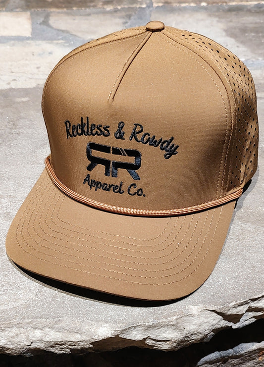 BlackHawk SnapBack Rope Apparel Co. Logo- Caramel