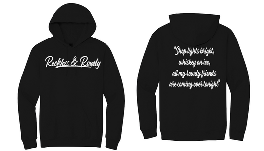 Rowdy Friends Hoodie- Black