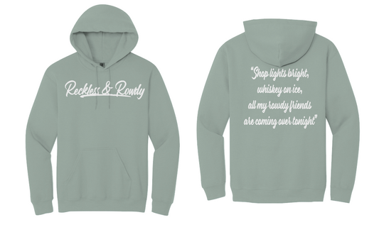 Rowdy Friends Hoodie- Dusty Sage