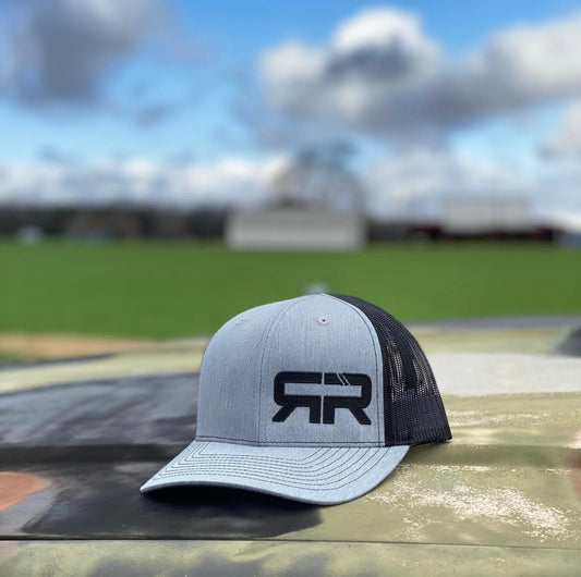 Richardson 112 Trucker Hat RR Logo - Heather Grey/black